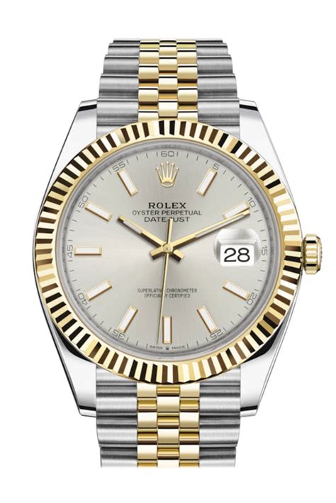 rolex zilver gold|rolex datejust 41 gold silver.